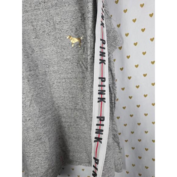 Victorias secret pink BLING SEQUINED dog logo campus tee shirt large - Picture 4 of 5
